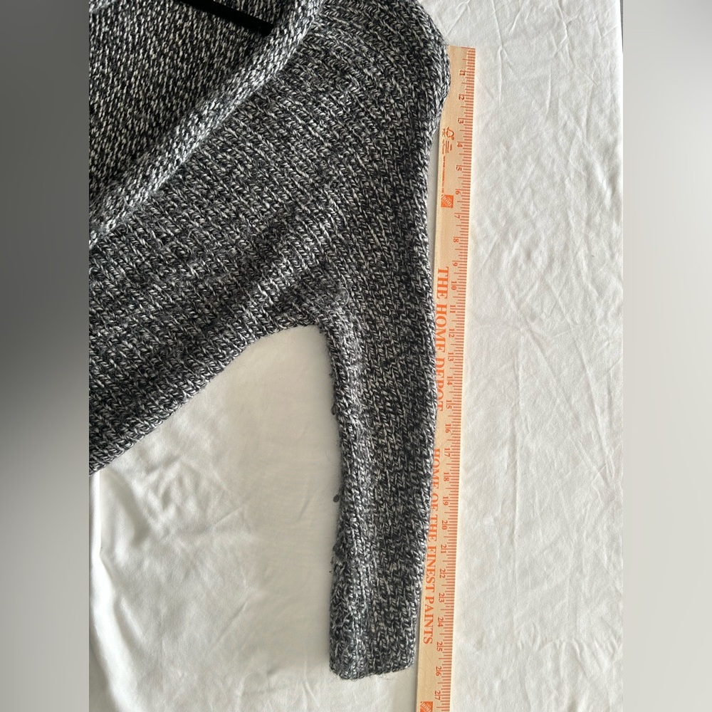GAP Women's Marled Gray Knit Open Front Cardigan Sweater Shawl Pockets Size XS - Picture 5 of 7